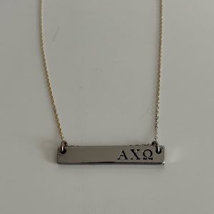 Alpha Chi Omega Bar Necklace